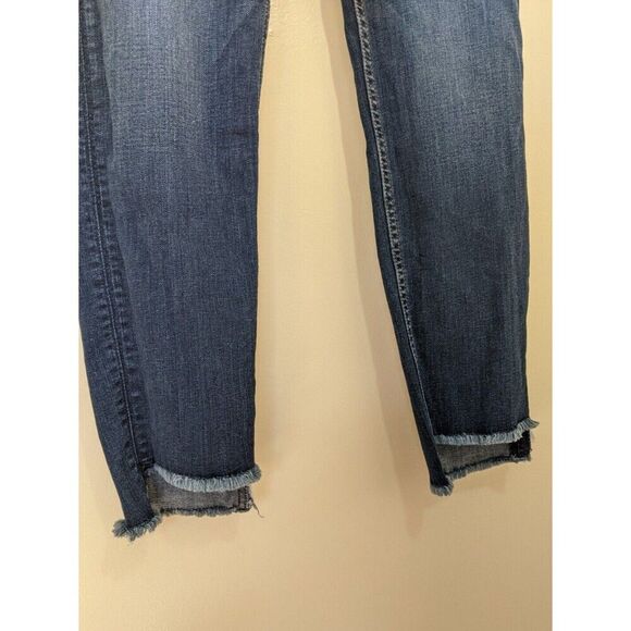Hudson Jeans Cat Mid Rise Skinny Step Fringe Hem Back Flap Pockets Size 29 - Picture 7 of 12